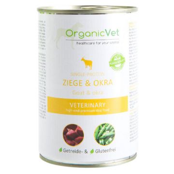 ZIEGE & OKRA 400 g | Cibo umido capra e okra per CANI | ORGANIC VET