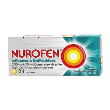 NUROFEN 200 mg + 30 mg INFLUENZA E RAFFREDDORE | 24 compresse