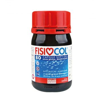 FISIOCOL Omega 3 80 capsule soft gel | Integratore di Epa 450 mg + Dha 180 mg  | PHYTOGARDA